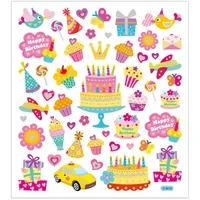 Creativ Company Motivsticker Geburtstag 1 Blatt - Motiv: Geburtstag