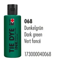 Marabu Textilfarbe Tie Dye Ink, 80 ml, 068 Dunkelgrün - Art: Textilfarbe - Detailfarbe: Dunkelgrün - Set: Nein - Verpackungseinheit: 1 Stück