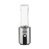 Gastroback Smoothie Maker Mix & Go Schwarz/Silber - Motorleistung: 300 W - Funktionen: Ice Crushen - Mixen - Smoothies - Detailfarbe: Silber - Schwarz - Fassungsvermögen: 0.6 l