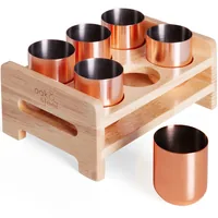 Oak & Steel Schnapsglas 50 ml, 6 Stück, Rosegold - Material: Edelstahl - Glas Typ: Shotbecher - Verpackungseinheit: 6 Stück - Detailfarbe: Rosegold - Höhe: 5 cm - Volumen: 50 ml