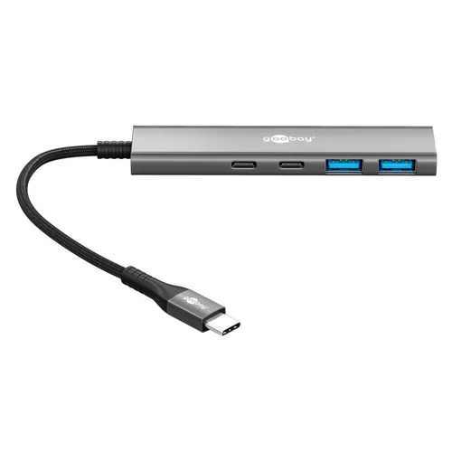 Slim 4-Port USB-C auf USB-C/USB-A 5 Gbit/s (grau)