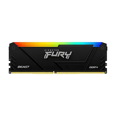 Kingston DDR4-RAM Fury Beast RGB 3600 MHz 2x 32 GB - Arbeitsspeicher Bauform: DIMM - Arbeitsspeicher-Typ: DDR4 - Arbeitsspeicher Geschwindigkeit: 3600 MHz - Arbeitsspeicher Pins: 288 - Fehlerkorrektur: Non-ECC - Anzahl Speichermodule: 2