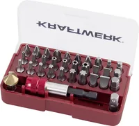 Kraftwerk Bit-Set mit Kegelsenker-Bit, 33-teilig - Set: Ja - Bit-Typ: Philips - Pozidriv - Torx - Innensechskant - Schlitz - Bit-Adapter - Grösse: Diverse