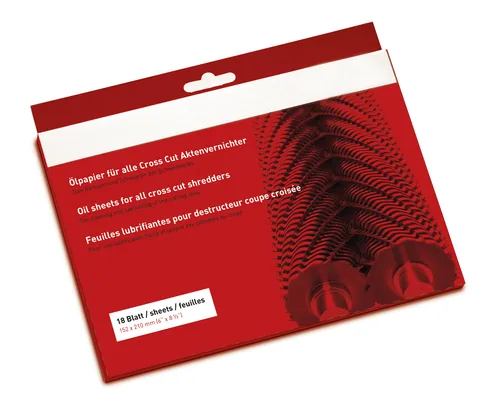 IDEAL Ölpapier für Aktenvernichter 18 Stück - Packungsgrösse: 18 Stück - Verpackungseinheit: 18 Stück - Zubehörtyp: Ölpapier