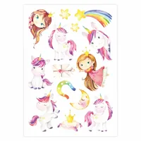 Papierdrachen Tattoo Set Einhorn, Meerjungfrau, Prinzessin - Kategorie: Tattoo - Altersempfehlung ab: 3 Jahren