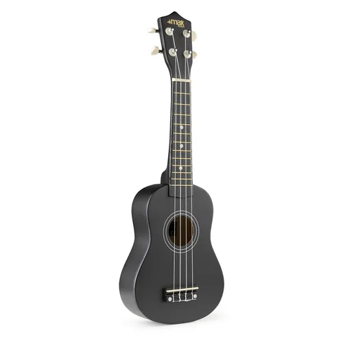 MAX Ukulele UKEY Set Soprano Schwarz 21 Zoll - 