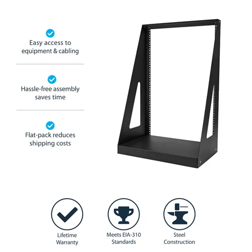 HEAVY DUTY 2-POST RACK - 16U .
