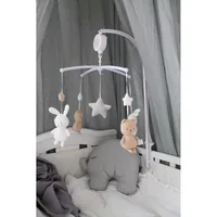 Jabadabado Mobile Musik Teddy / Hase Weiss - Detailfarbe: Weiss - Soundfunktion: Ja