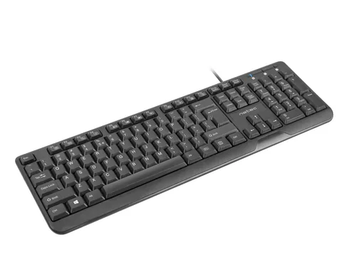 NATEC KEYBOARD TROUT SLIM USB, US LAYOUT, BLACK