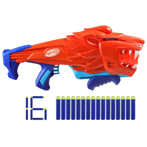 NERF Junior Wild Lionfury - Waffentyp: Gewehr - Altersempfehlung ab: 6 Jahren - Geschossart: Dart - Motorisierter Dartabschuss: Nein