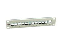 Equip 10 Patchpanel 12xKeystones FTP 1U RAL7035
