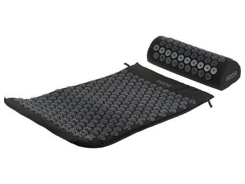 KOOR Akupressurmatte mit Kissen Schwarz - Art: Akupressurmatte - Körperbereich: Füsse - Rücken - Kopf - Hände - Produktkategorie: Sonstiges - Detailfarbe: Schwarz