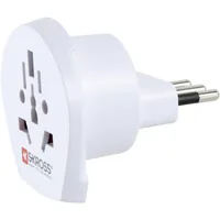 SKROSS Reiseadapter Country World – AUS - Anzahl Pole: 3-polig (geerdet) - USB Ladeanschluss: 0 - Adapter Dose: China - Australien - Adapter Stecker: Europa - Italien - Schweiz - Vereinigtes Königreich - Vereinigte Staaten - Japan