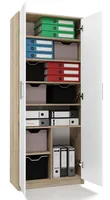 Filing cabinet OLIV 2D 74x35x180 cm, Sonoma/White
