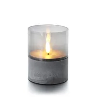balthasar LED Kerze Gracia, Grau - Betriebsart: Batteriebetrieb - Fernbedienung: Nein - Aussenanwendung: Nein - Höhe: 10 cm - Timerfunktion: Ja - Set: Nein
