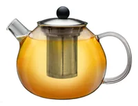 Creano Teekanne 1 l, Transparent - Material: Glas - Filtertyp: Edelstahlfilter - Fassungsvermögen: 1 l - Kompatible Kochfelder: Manuell - nicht für Kochfelder
