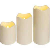 Star Trading LED-Kerze Pillar Paul Ø 10 x 23 cm, Beige - Betriebsart: Batteriebetrieb - Fernbedienung: Nein - Aussenanwendung: Ja - Höhe: 23 cm - Timerfunktion: Ja - Set: Nein