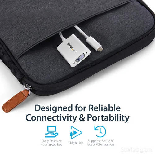 USB-C TO VGA ADAPTER - WHITE .