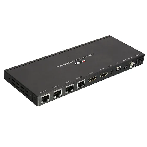 LINDY Extender Splitter HDMI IR Cat6 Loop Out 4 Port 50m