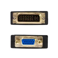 LogiLink AD0001 cavo e adattatore video VGA (D-Sub) DVI-I Nero