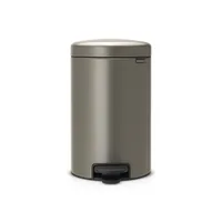 Brabantia Treteimer NewIcon 12 l, Platinum - Fassungsvermögen: 12 l - Anzahl Behälter: 1 - Detailfarbe: Bronze - Form: Rund - Material: Edelstahl