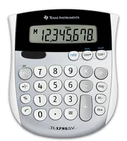 Texas Instruments Taschenrechner TI-1795 SV - Stromversorgung: Solarbetrieb - Batteriebetrieb - Typ: Taschenrechner - Detailfarbe: Silber - Displaytyp: LCD - Anzahl Zeilen: 1 × - Anzahl Stellen: 8 ×