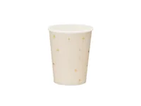 Partydeco Einwegbecher Sterne, 220 ml, 6 Stück - Produkttyp: Einwegbecher - Materialtyp: Papier - Material: Papier - Detailfarbe: Beige