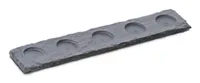 balthasar Kerzenhalter für 5 Teelichter 7 cm x 36 cm, Schwarz - Detailfarbe: Schwarz - Höhe: 6 cm - Verpackungseinheit: 1 Stück - Detailmaterial: Naturschiefer - Grundmaterial: Schiefer