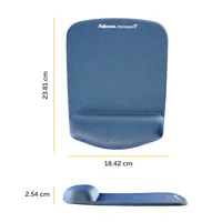 Fellowes Workplace Ergonomische Mausmatte PlushTouch Blau - Tiefe: 238.1 mm - Breite: 184.2 mm - Detailfarbe: Blau - Form: Eckig - Höhe: 25.4 mm - Handgelenkauflage: Ja