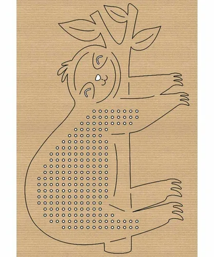 URSUS Stickset Kreuzstich Tiere 14.5 x 20 cm, 24 Stück - Detailfarbe: Braun - Produktart: Stickkarton