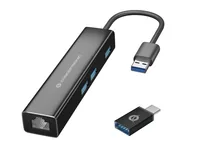 Conceptronic DONN07BA 3-Port-USB-Hub mit Gigabit-Netz