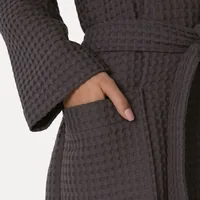 Möve Bademantel Piquée S, Graphite - Grösse: S - Nachhaltigkeit: Nicht angegeben - Zielgruppe: Unisex - Grössensystem: DE - Grössentyp: Normalgrösse - Detailfarbe: Graphit