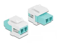 Delock Keystone-Modul LC Buchse zu LC Buchse Aqua / Weiss - Modultyp: Keystone - Anschluss Front: Buchse LC - Anschluss Rück: Buchse LC - Medientyp: Netzwerk - Schirmung: Nein - Verpackungseinheit: 1 Stück