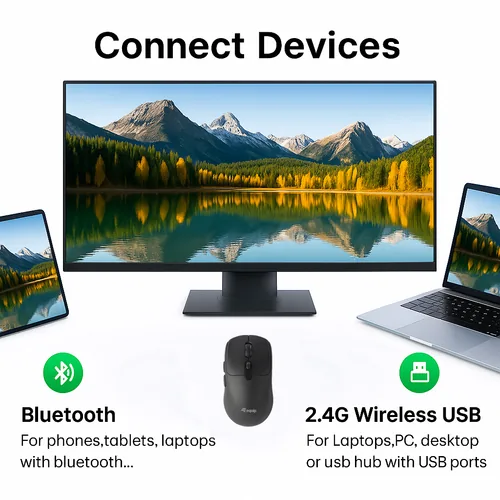 Equip Kompaktmaus Wireless Dual Mode 6Btn LR schwarz