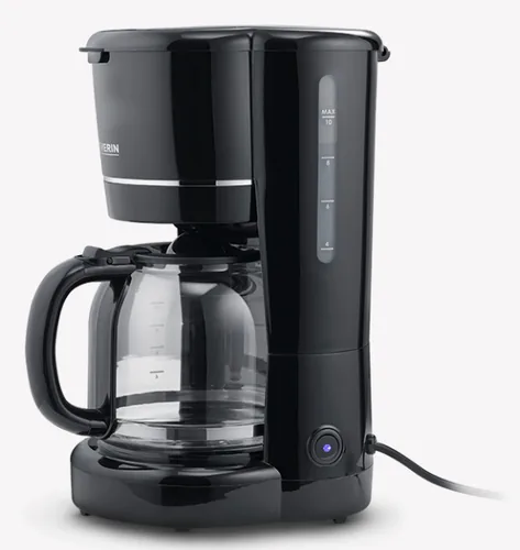 Severin Filterkaffeemaschine KA4320 Schwarz - Detailfarbe: Schwarz - Anzahl Tassen: 10 - Ausstattung: Anti-Tropfsystem - Kontrolleuchte - Warmhaltefunktion - Abschaltautomatik