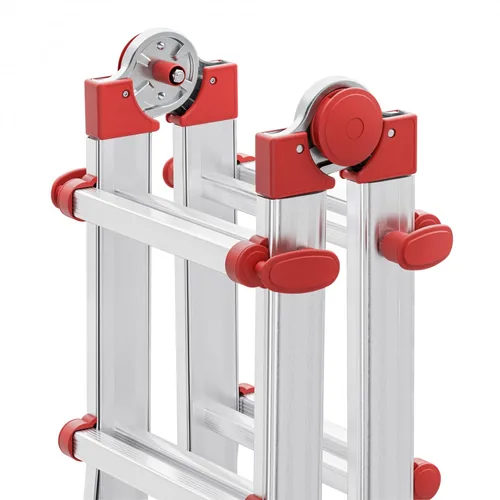 Hailo Teleskopleiter 4 x 4 Sprossen - Höhe: 365 cm - Belastbarkeit: 150 kg - Produkttyp: Anlegeleiter - Anzahl Stufen: 16 ×