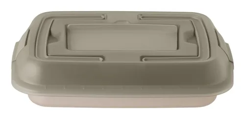 BergHOFF Cake-Backform Leo Balance mit Deckel und Spatel 38.5 x 29 cm - Materialtyp: Metall - Material: Karbonstahl - Detailfarbe: Beige - Set: Ja - Backform Typ: Cake-Backform - Verpackungseinheit: 1 Stück