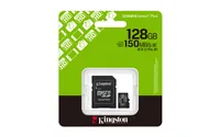 KINGSTON 128GB -  microSDXC -  Canvas -  Select -  Plus -  Gen3 -  150MB/s -  A1 -  Card -  + -  Adapter