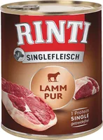 Rinti Nassfutter Singlefleisch Dose Lamm Pur, 400 g - Tierbedürfnis: Verdauung - Magen & Darm - Geschmacksrichtung: Lamm - Zertifikate: Keine Zertifizierung - Fleischsorte: Lamm - Futtereigenschaft: Getreidefrei - Ohne künstliche Zusätze - Produkttyp: All