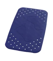 Ridder Badewanneneinlage Plattfuss Blau - Breite: 38 cm - Länge: 72 cm - Detailfarbe: Blau - Detailmaterial: Polyvinylchlorid (PVC) - Grundmaterial: Kunststoff