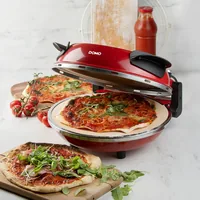 Domo Pizzaofen DO9284PZ - Anzahl Personen: 1 - Detailfarbe: Rot - Leistung: 1200 W - Produkttyp: Pizzamaker