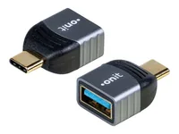 onit USB 3.1 Adapter USB-C Stecker - USB-A Buchse, 1 Stück - Detailfarbe: Grau - Schwarz - USB Standard: 3.1 Gen 2 (10 Gbps) - Winkelstecker: Nein - Steckertyp Seite B: USB-A Buchse - Besondere Eigenschaften: Keine - Steckertyp Seite A: USB-C Stecker