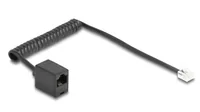 DELOCK TelefonkabelSpiralkabel RJ11 St. zu RJ45 Bu. 1m