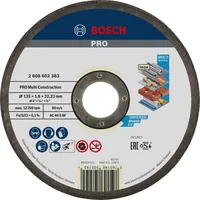 Bosch MultiConstruction C 60 T BF - Zubehörtyp: Trennscheibe - Durchmesser: 125 mm - Für Material: Steingut - Metall - Keramik - Set: Nein
