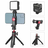 Ulanzi Tischstativ ST-06 Vlogging-Kit - Höhenverstellbar: Ja - Detailfarbe: Schwarz - Material: Keine Angabe - Stativ-Bauart: Tischstativ - Stativgewinde: 1/4'' - Stativ-Ausstattung: Kugelkopf