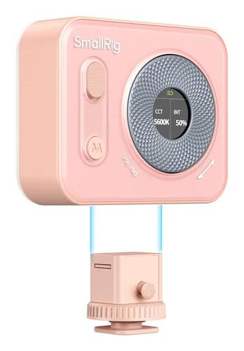 Smallrig Vibe P96 Pro Mini-LED-Videoleuchte Rosa - Farbtemperatur Kelvin: 2500 bis 6500 K - Lichtfarbe: Warmweiss (WW) - Leuchtenfarbe: Rosa