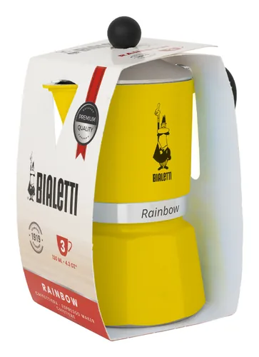 Bialetti Rainbow Moka pot Black, Yellow