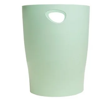 Exacompta Papierkorb Ecobin AutentiK, 15 l, Salbeigrün - Fassungsvermögen: 15 l - Höhe: 33.5 cm - Anzahl Behälter: 1 - Material: Recycling-Kunststoff - Detailfarbe: Salbeigrün - Form: Rund