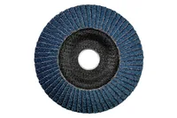 Metabo Lamellenschleifteller, 125 mm, P 60 - Zubehörtyp: Schleifteller - Für Material: Gusseisen - Metall - Rostfreier Stahl - Stahl - Stahlblech
