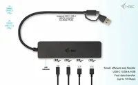 I-TEC USB-C Metal HUB 2xUSB 3.0 2xUSB-C 5Gbps without power adapter ideal for Notebook Ultrabook Tablet PC